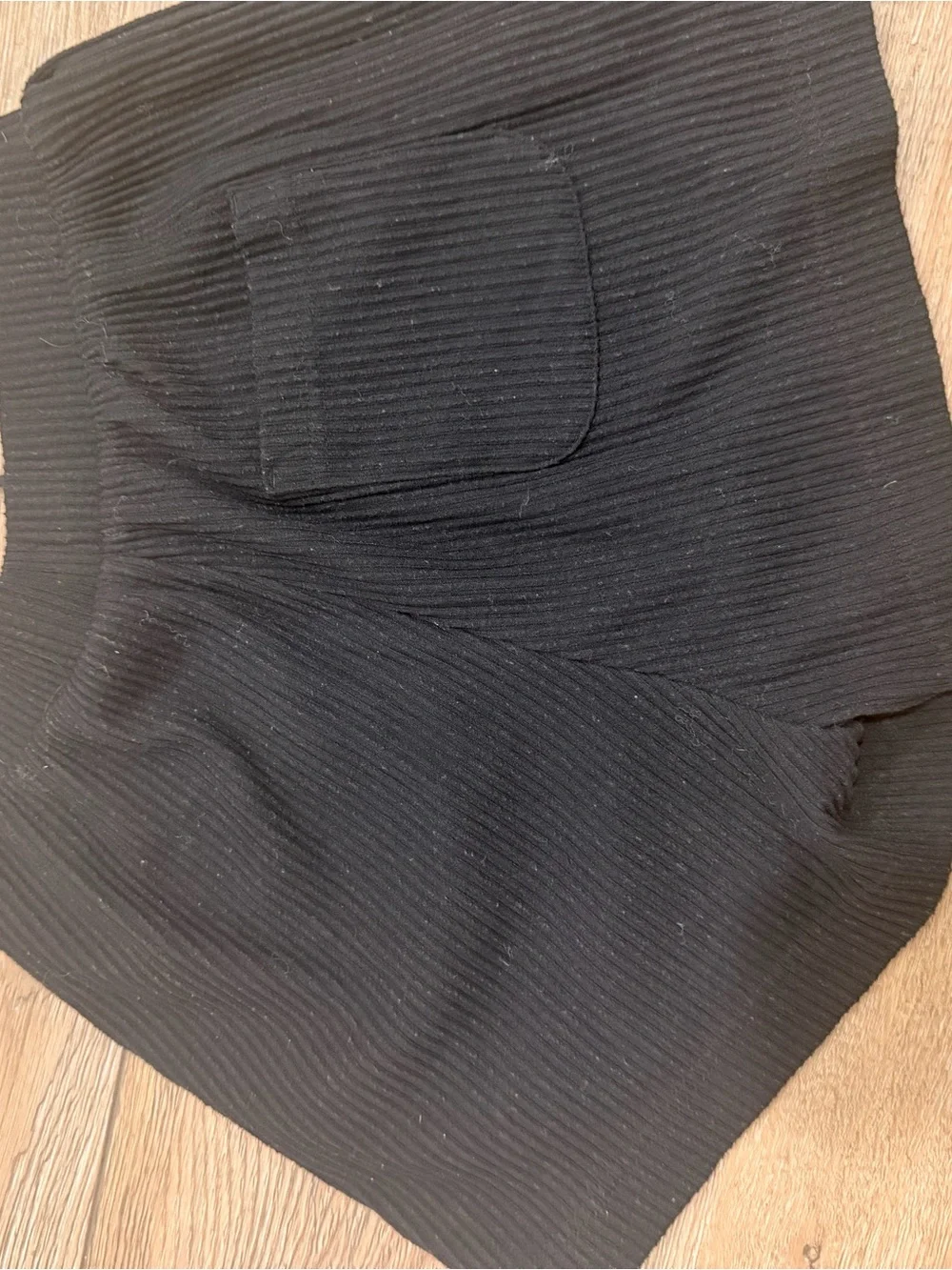 ALO Yoga Muse Black Ribbed Athletic Shorts